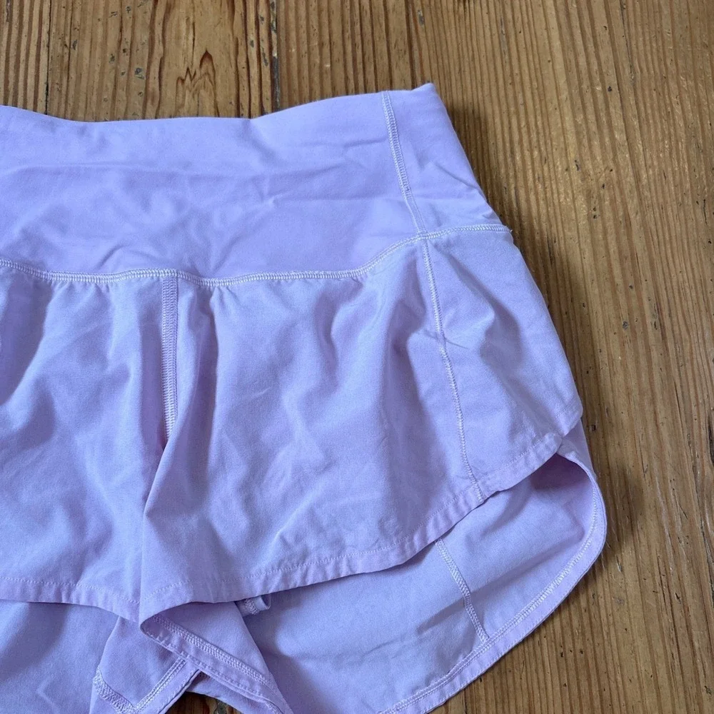 Lululemon Speed Up High Rise Shorts Women Purple Athletic Running SIZE 2 - Picture 2 of 6